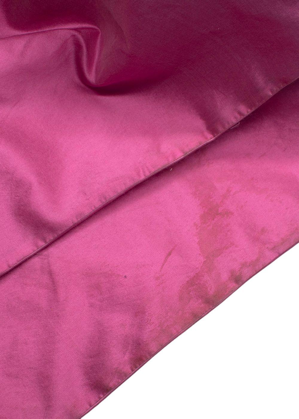 Lanvin Pink Satin Mini Dress with Train Detail