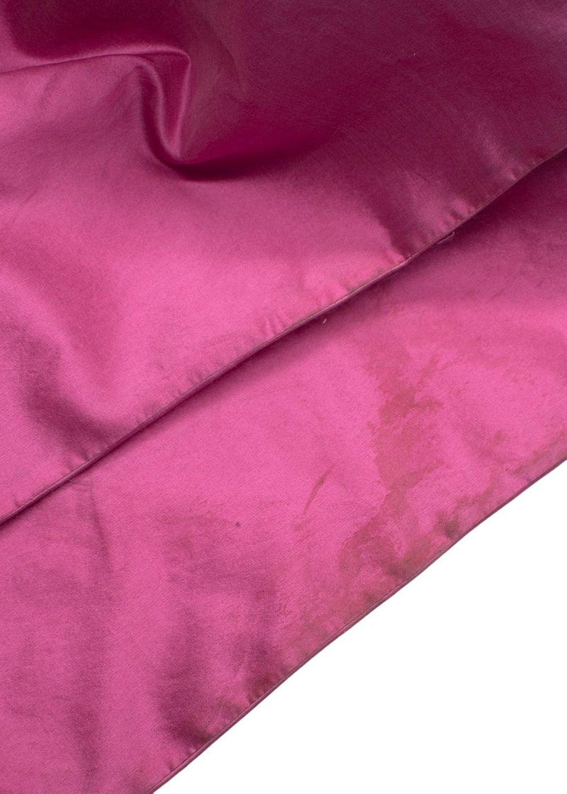 Lanvin Pink Satin Mini Dress with Train Detail