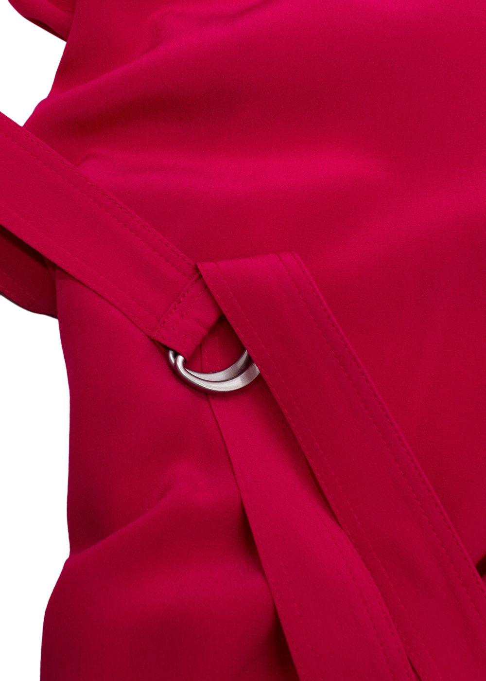 Stella McCartney Pink Belted Silk Midi Dress
