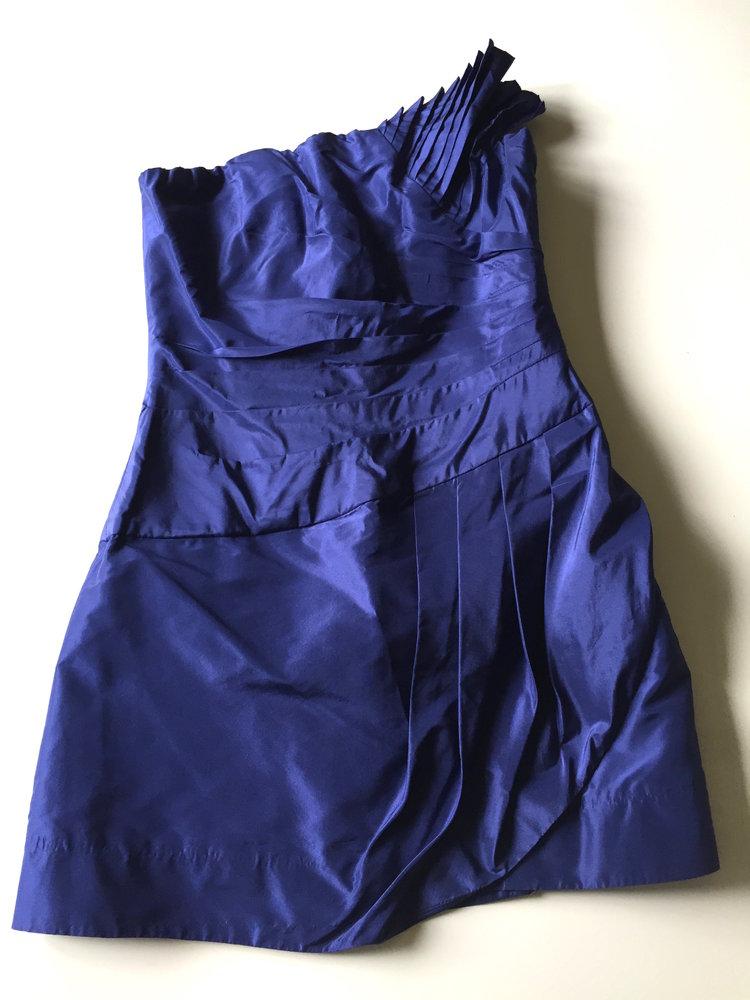 Catherine Malandrino Navy Blue Strapless Cocktail Dress
