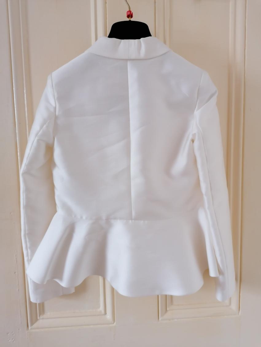 Lanvin Kids 10Y Ivory Peplum Jacket