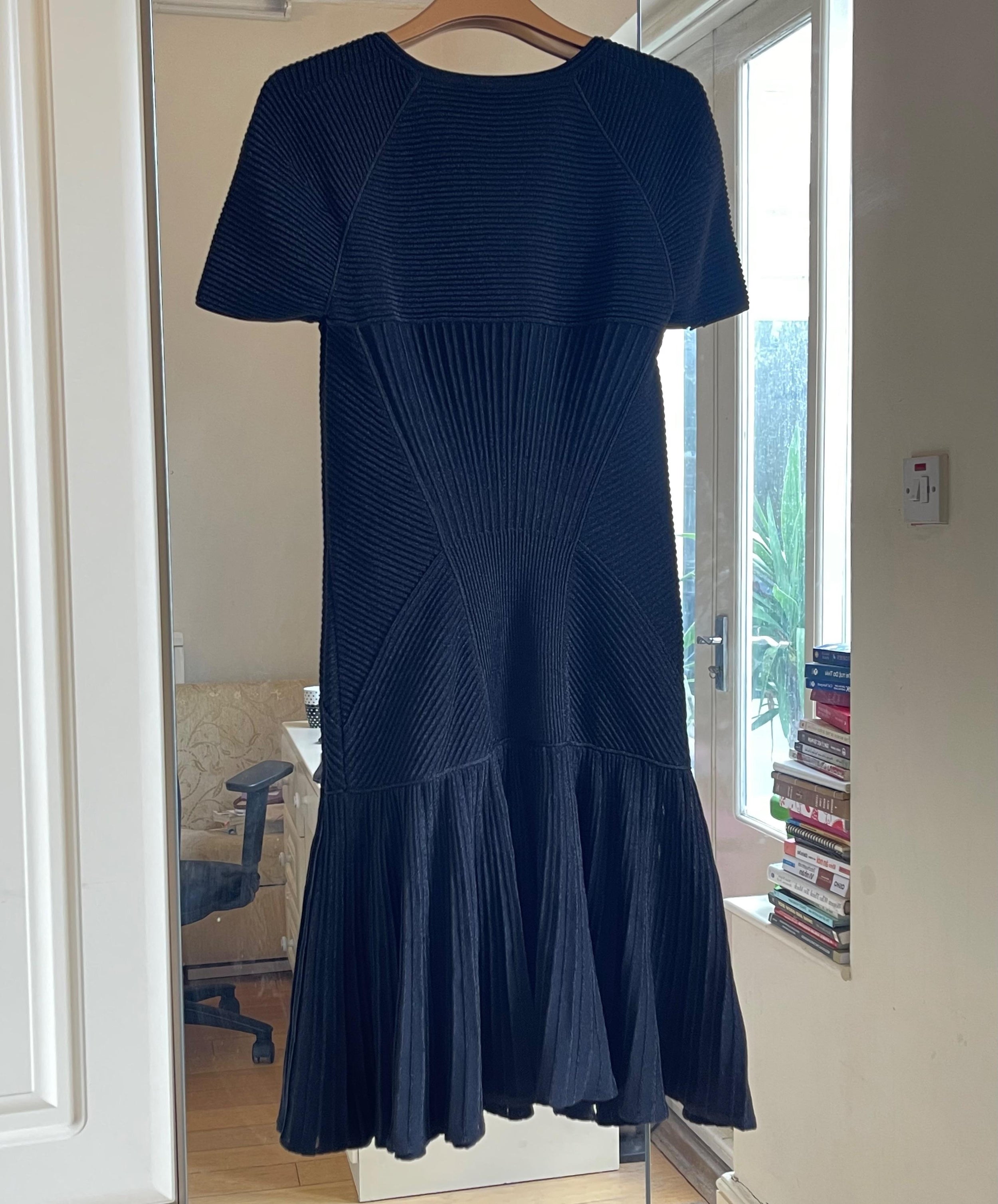 Alexander McQueen Black Wool Mini Dress
