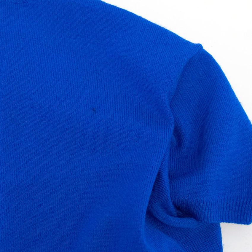 Theory Electric Blue Cap Sleeve Sweater