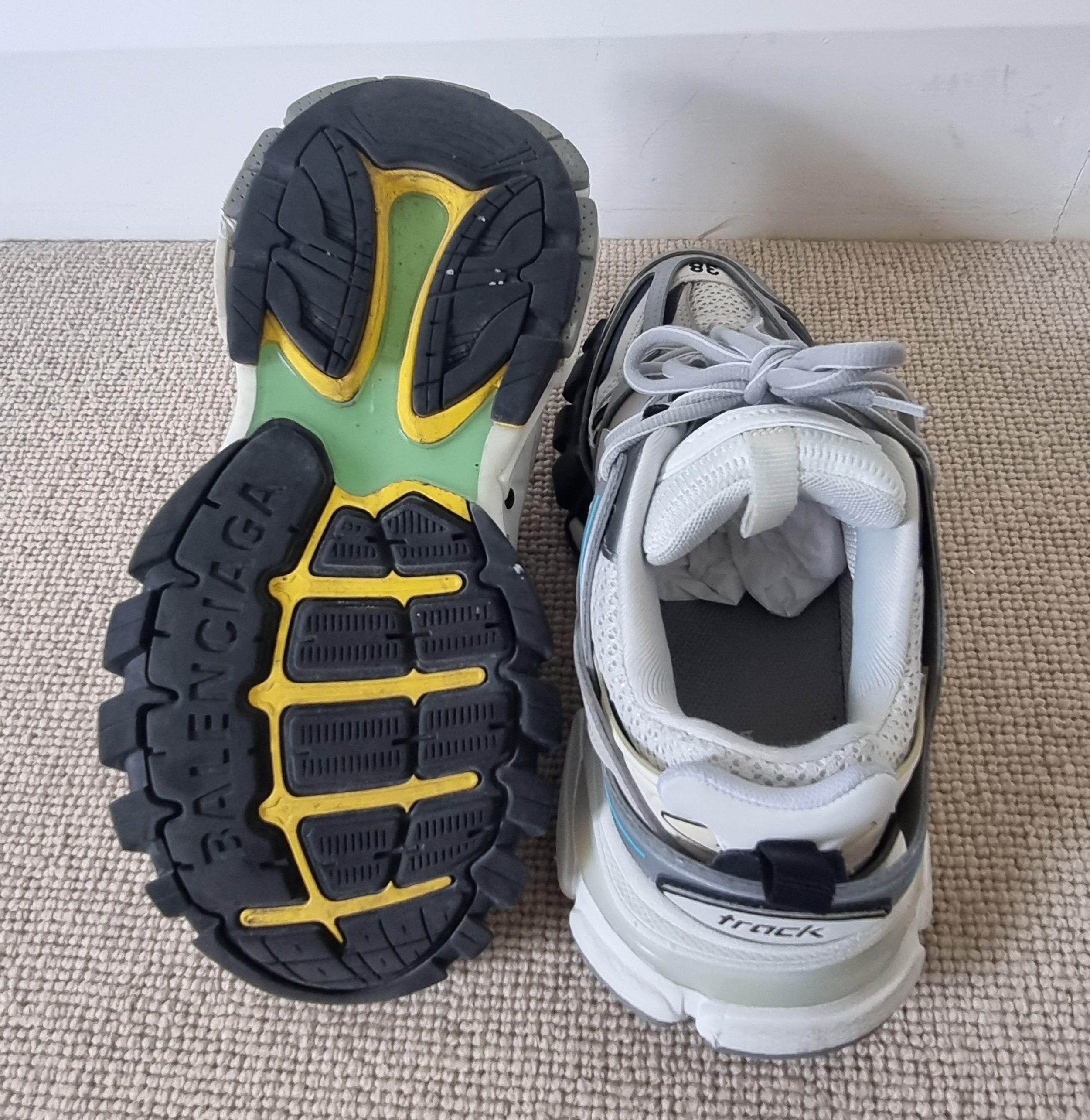 Balenciaga Grey Track Nylon/Mesh Trainers