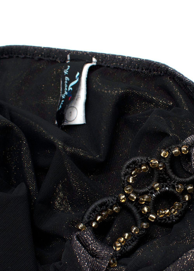 My Beachy Side One Shoulder Black Shimmer Swimsuit