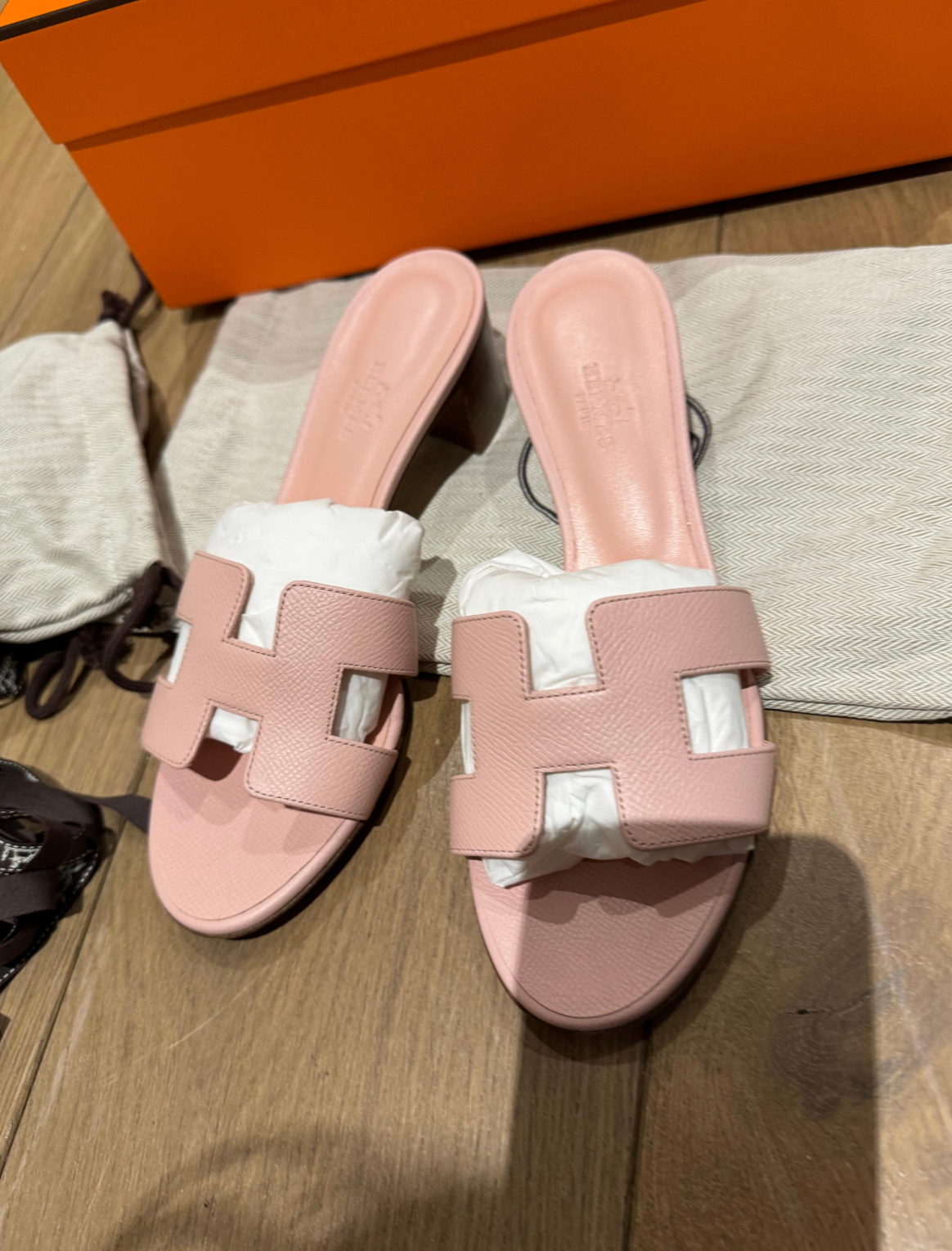 Hermes Pale Pink Oasis Sandals