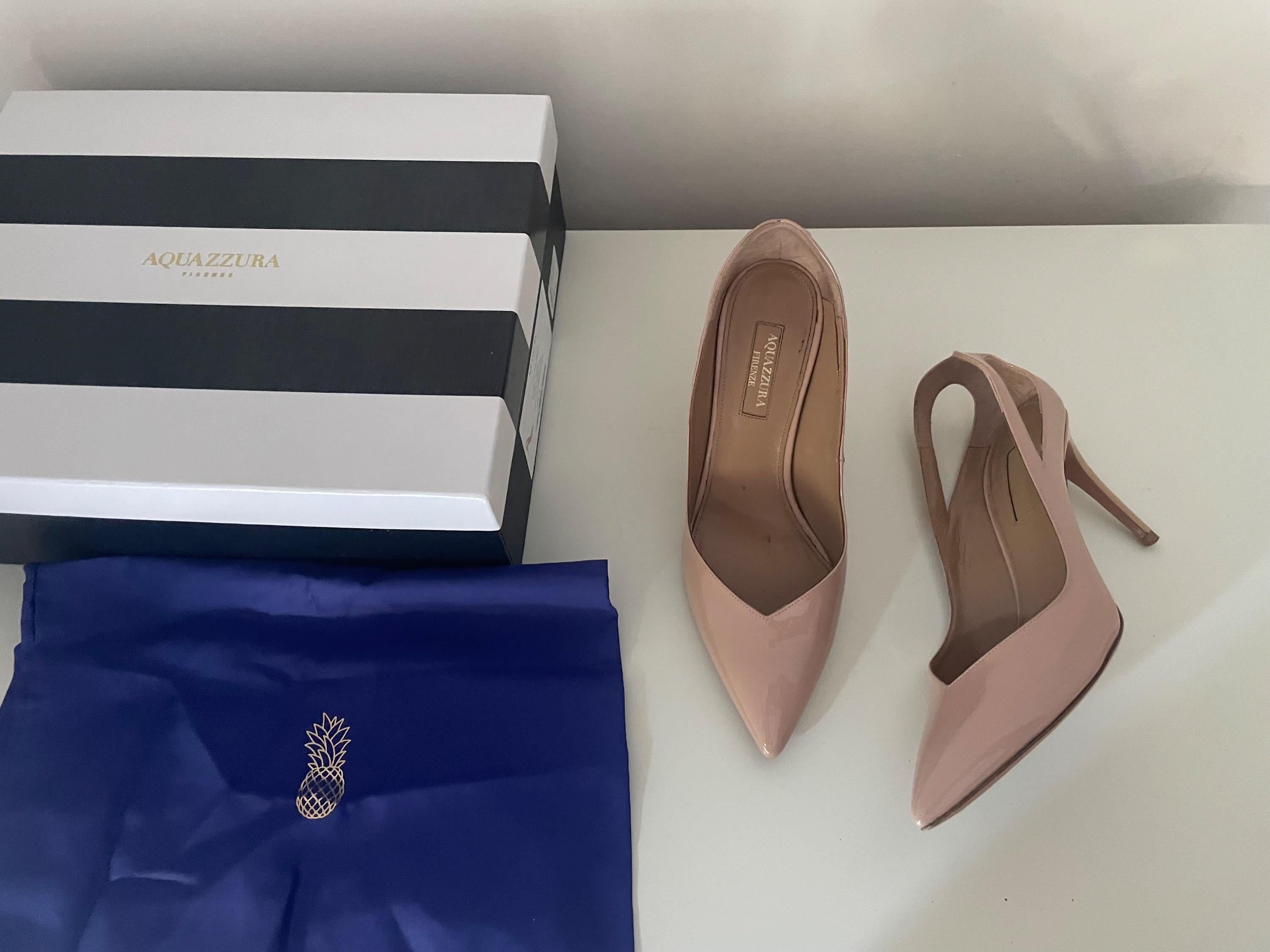 Aquazzura Nude Court Heels