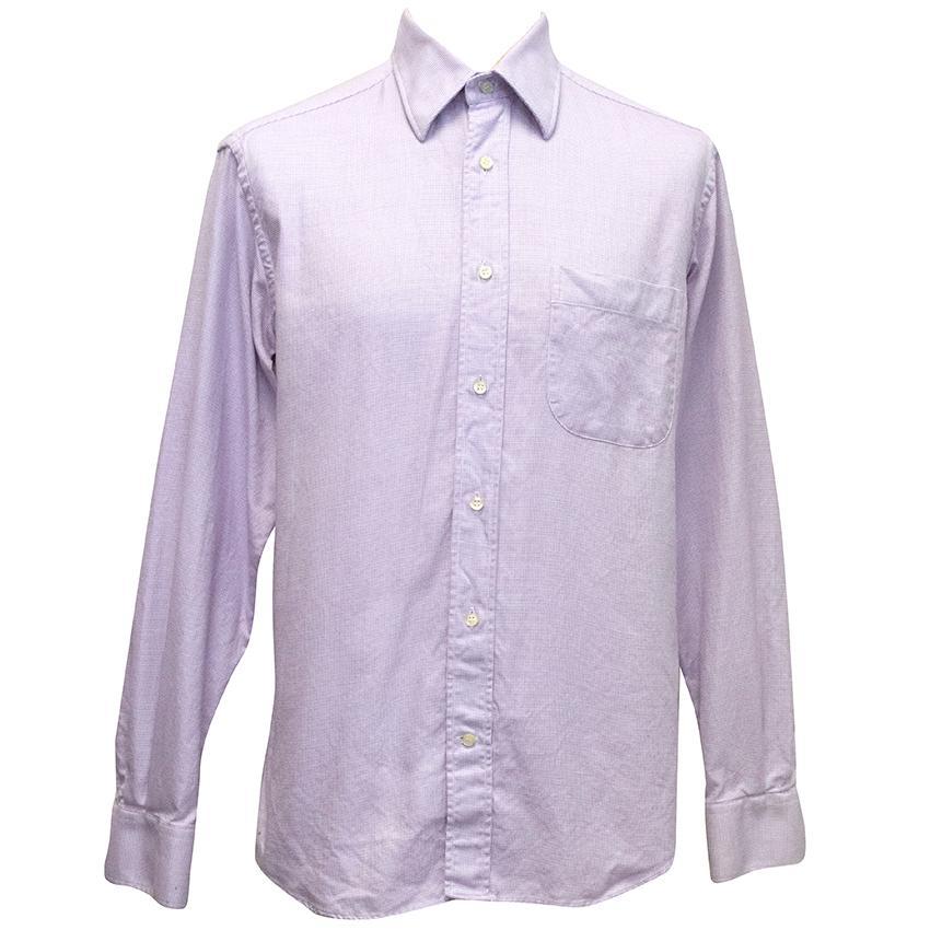 Cerruti 1881 Purple and White Print Shirt