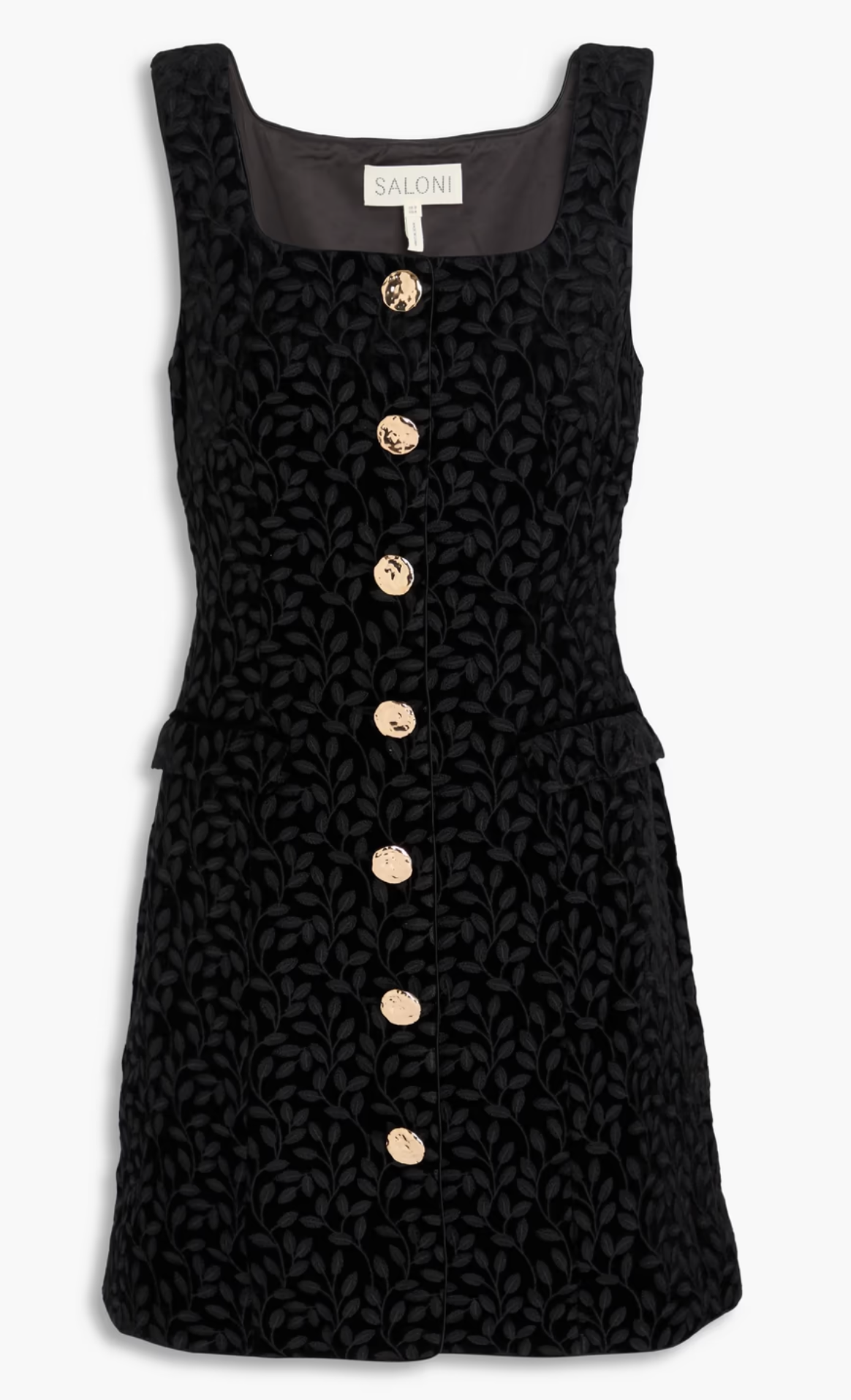 Saloni Mika Embroidered Velvet Mini Dress