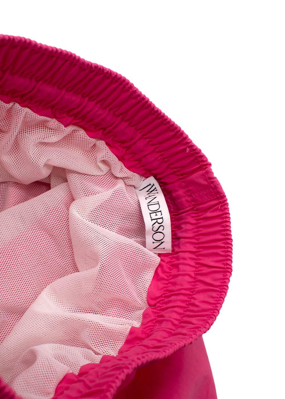 JW Anderson Pink Logo Printed Swim Shorts