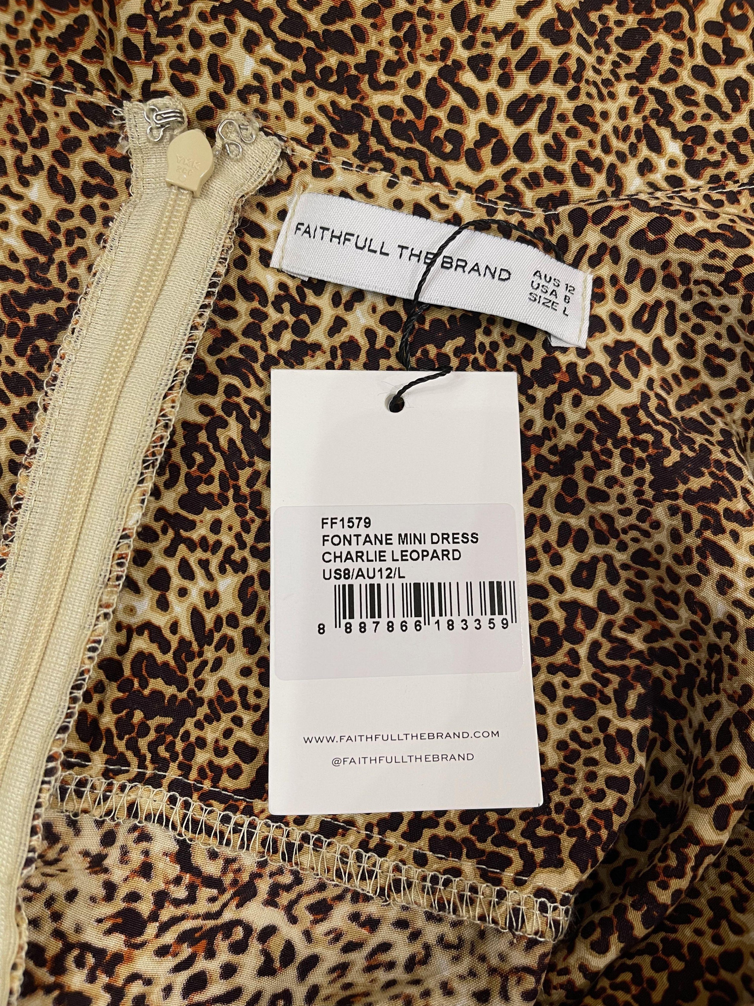 Leopard print cotton Fontaine dress
