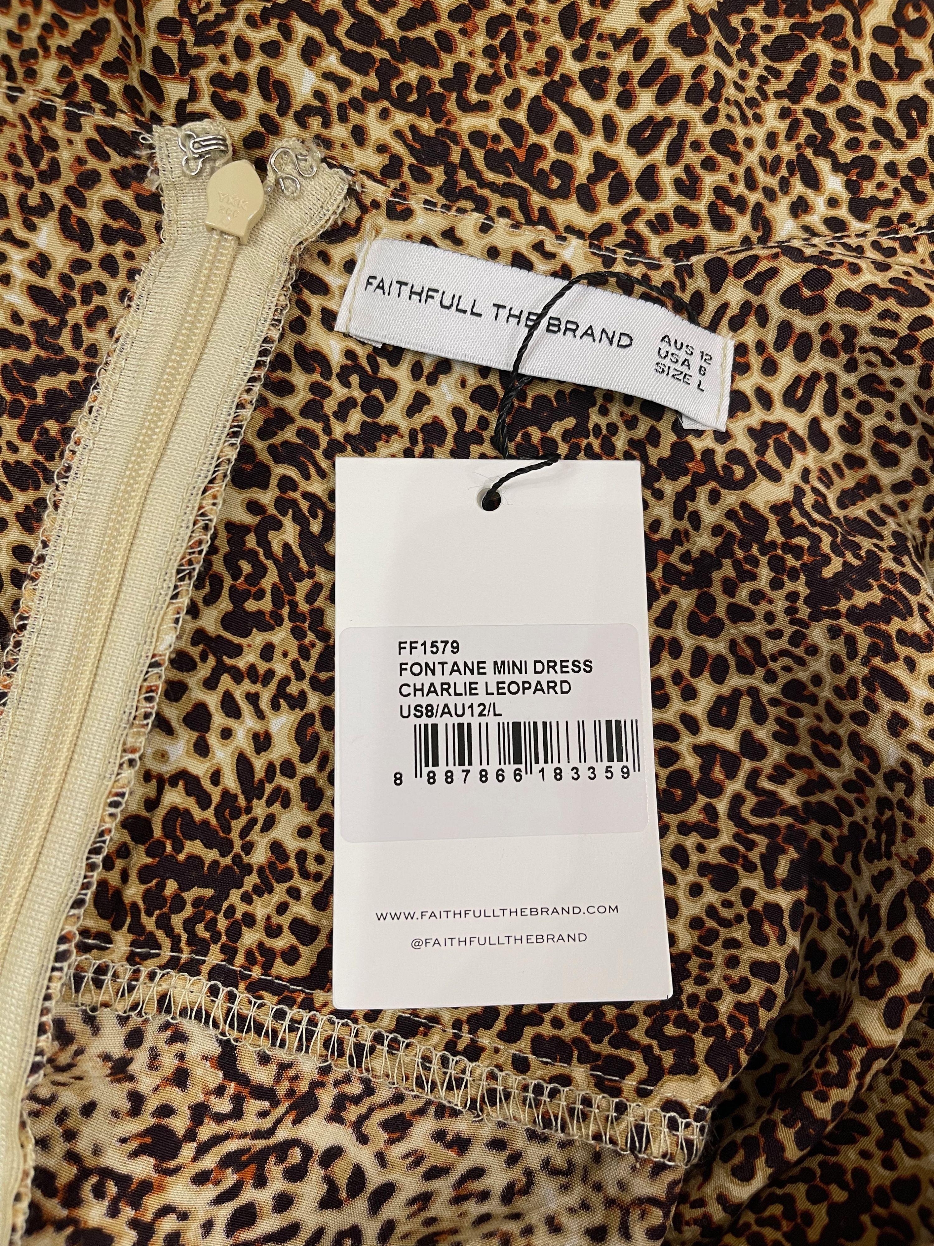 Leopard print cotton Fontaine dress