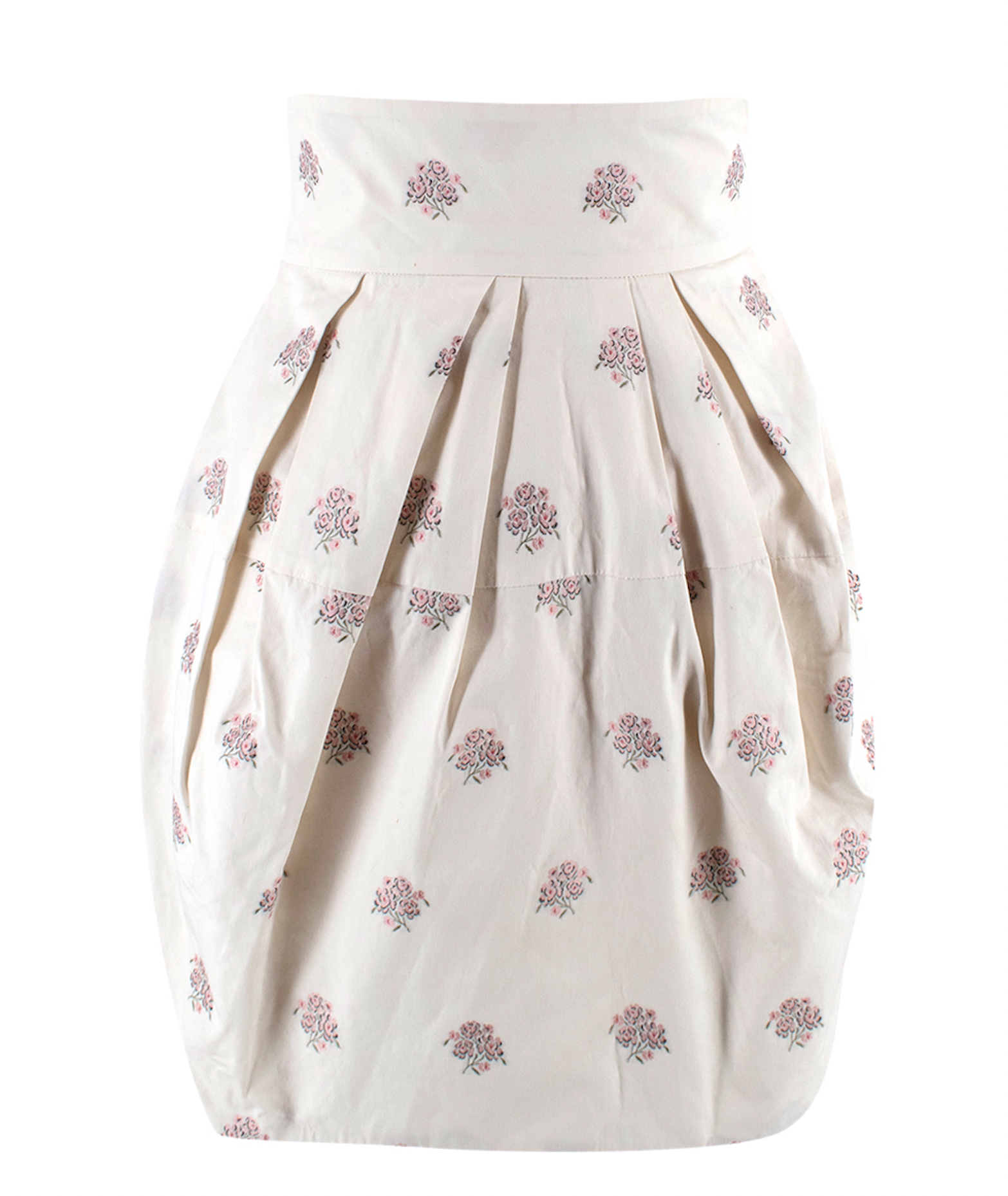 Dior Floral Print High Waist Tulip Skirt