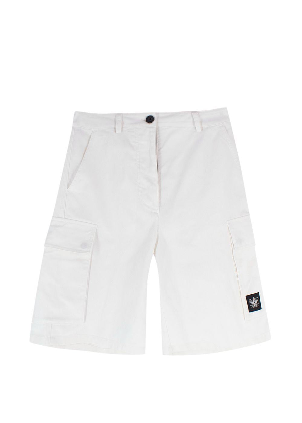 Dior White Denim Zip Shirt and Jorts Set