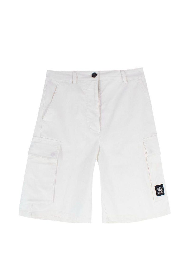 Dior White Denim Zip Shirt and Jorts Set