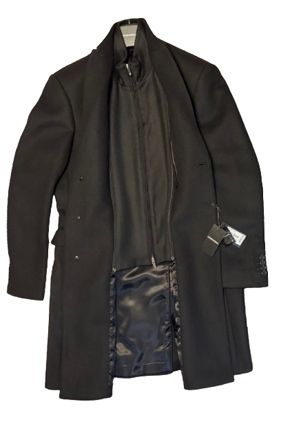 Emporio Armani Single Breasted Virgin Wool Coat
