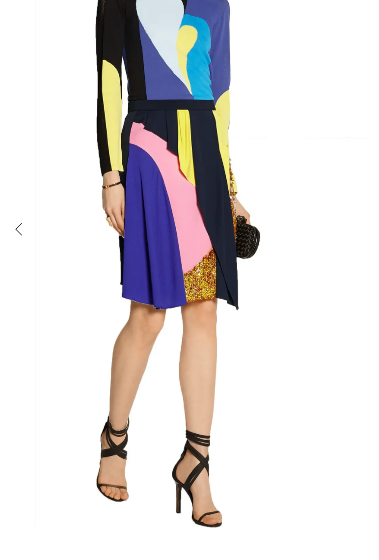 Peter Pilotto Patchwork Draped Silk Skirt