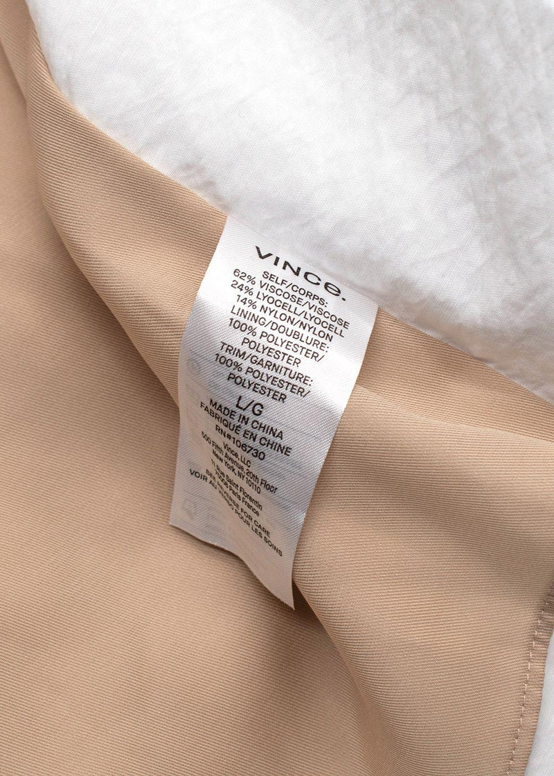 Vince White Wrap Sleeveless Dress
