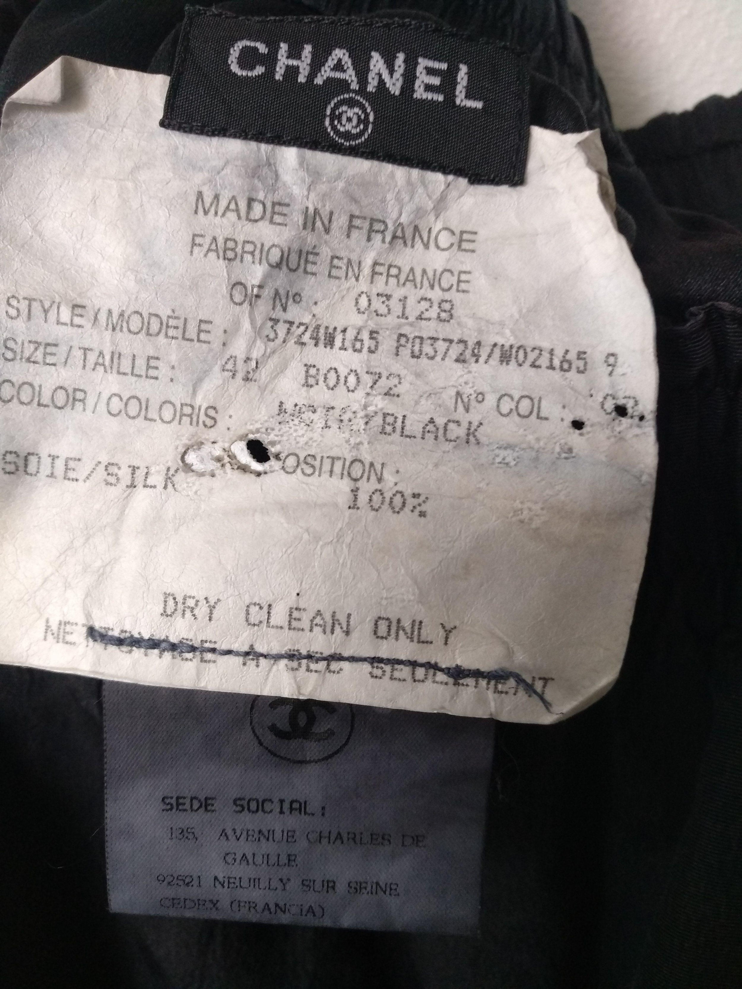 Quilted CC Logo Silk Skirt