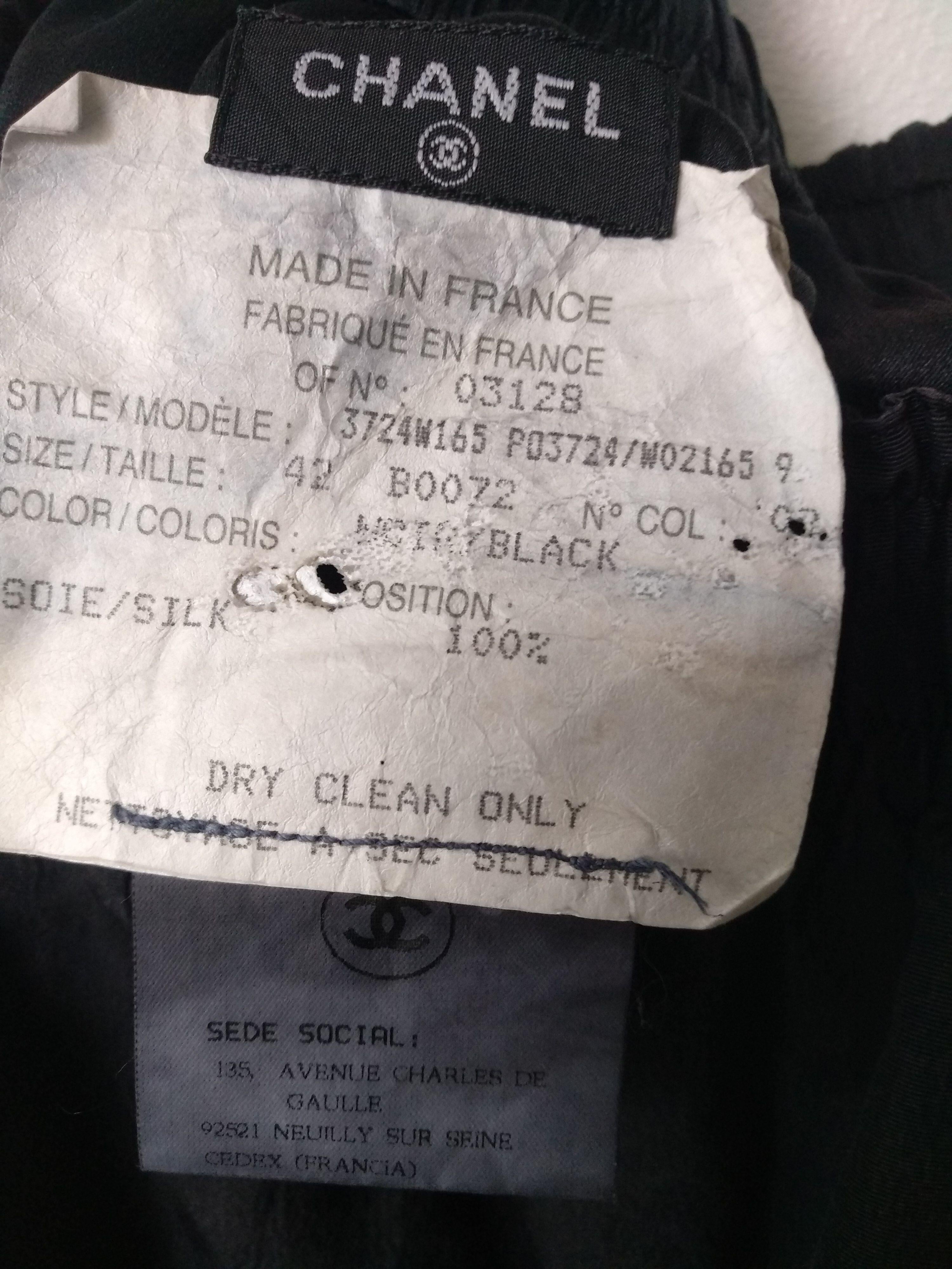 Quilted CC Logo Silk Skirt