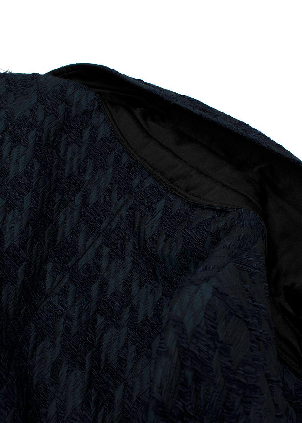 Dolce & Gabbana Houndstooth Silk Coat