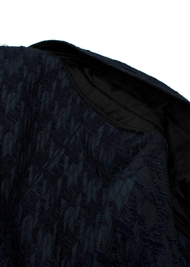 Dolce & Gabbana Houndstooth Silk Coat
