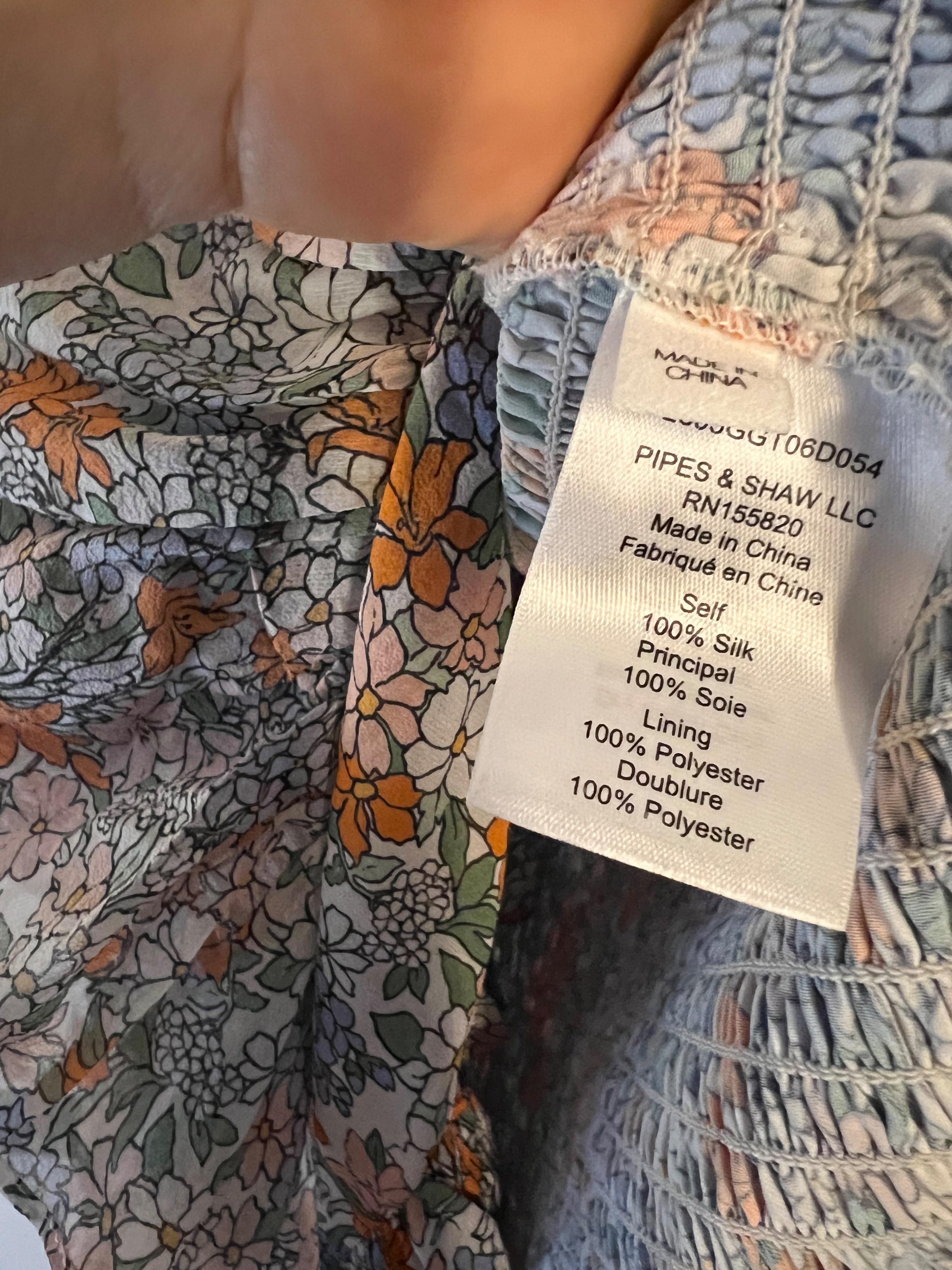 Veronica Beard Floral Saera Smocked Mini Dress