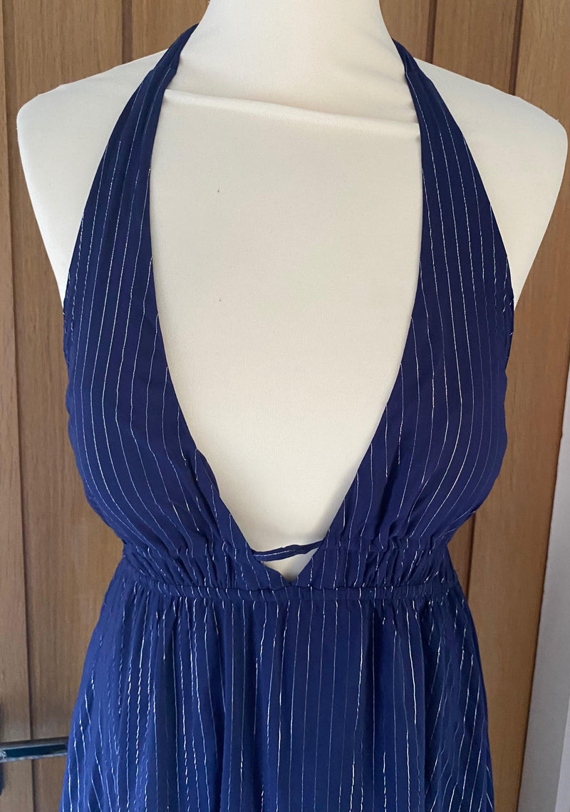 Heidi Klein Blue Midnight Thread Midi Dress
