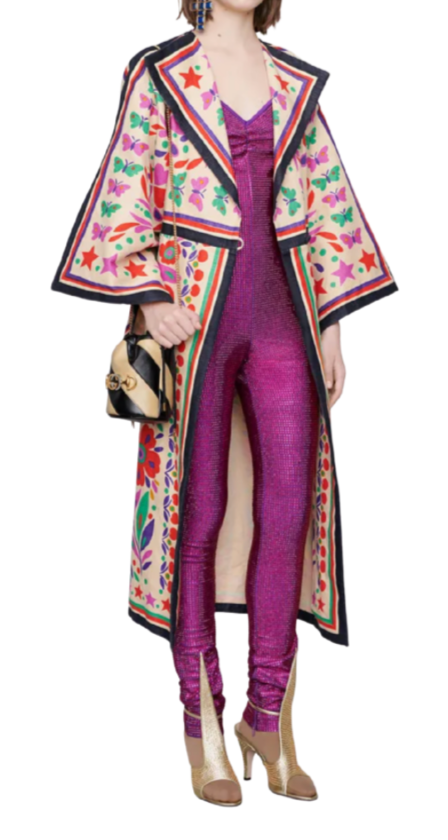 Gucci Pre Fall '19 Runway Purple Crystal Catsuit