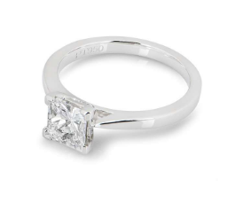 Bespoke Platinum Radiant Cut Diamond Ring 1.03ct F/VS1