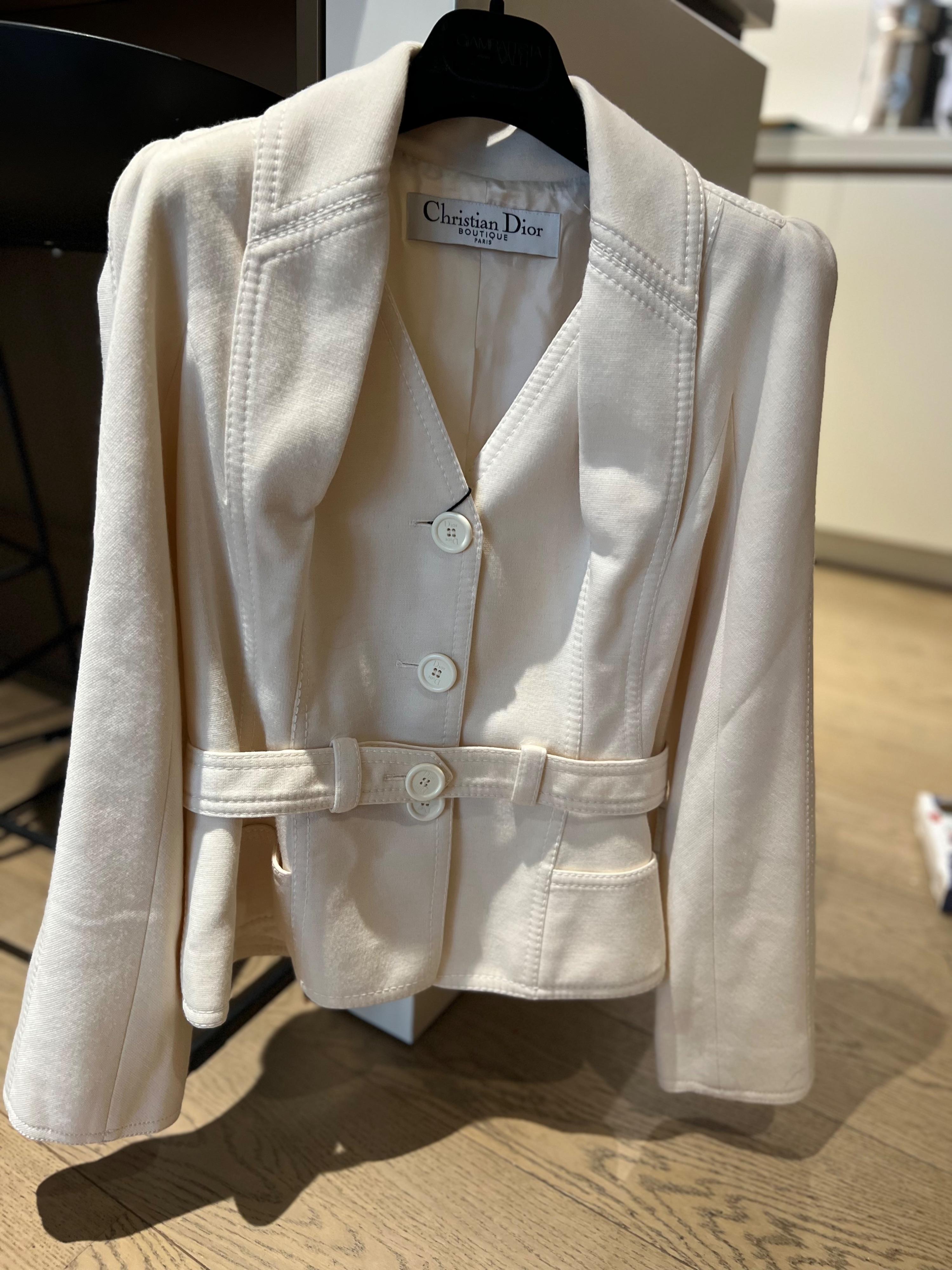 Christian Dior Boutique Cream Tailored Jacket