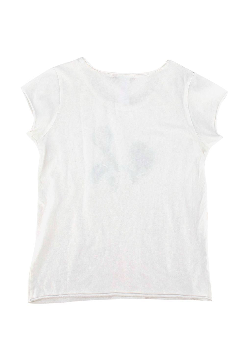 Kids 10Y White Printed T-Shirt