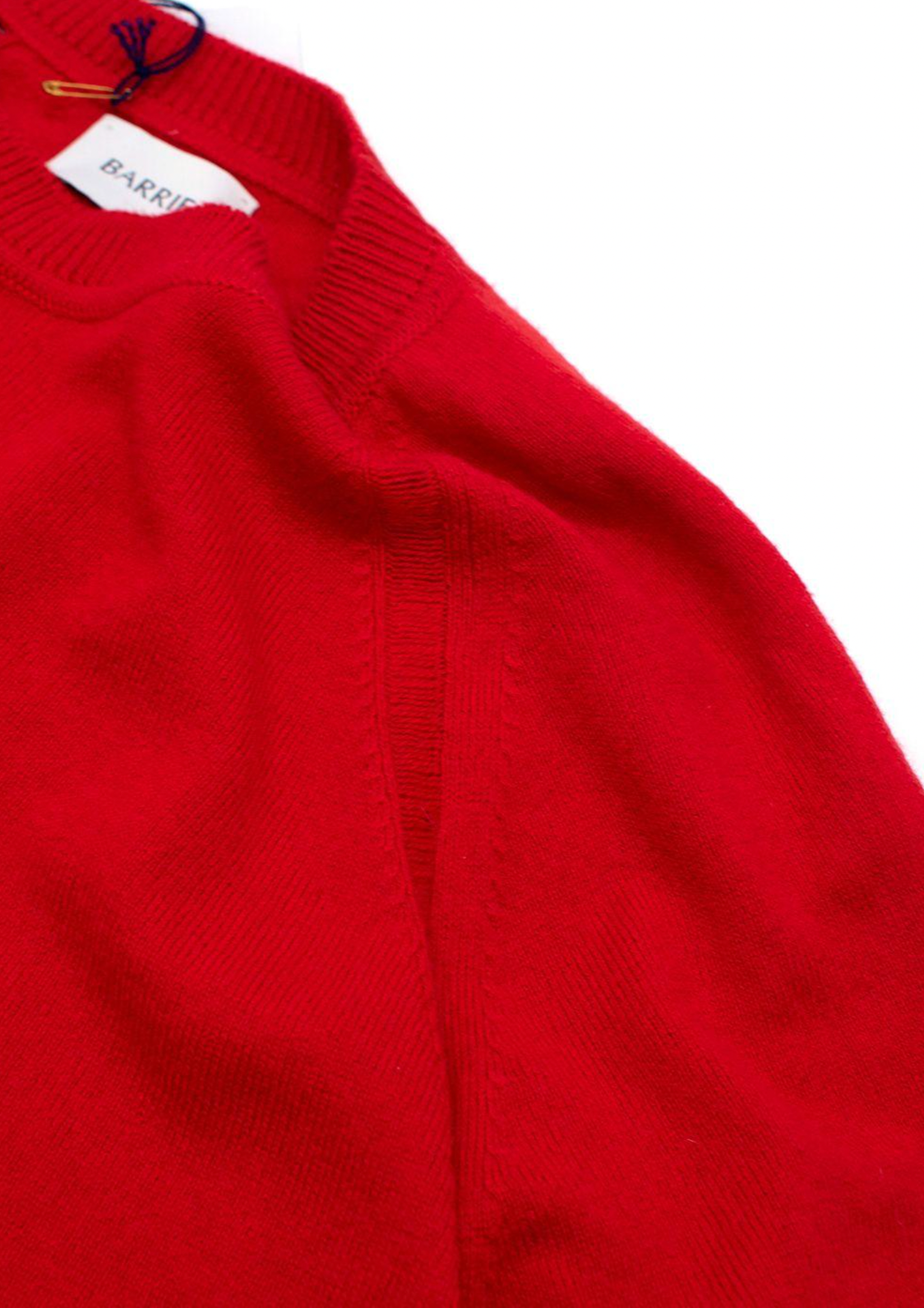 Barrie Red Cashmere Short Sleeve Top