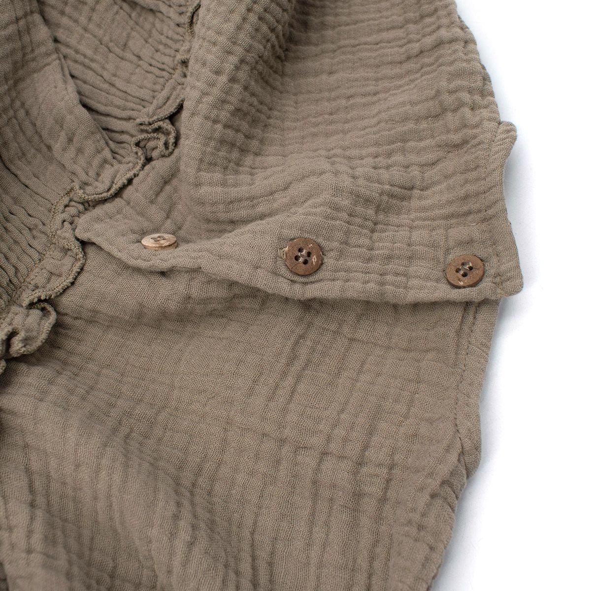 Olive Green Muslin Dress