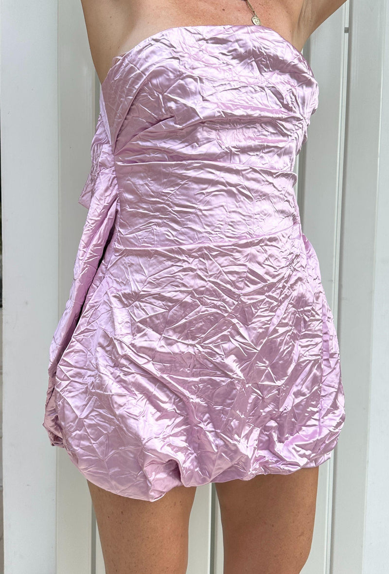 Pink Strapless Mini Dress