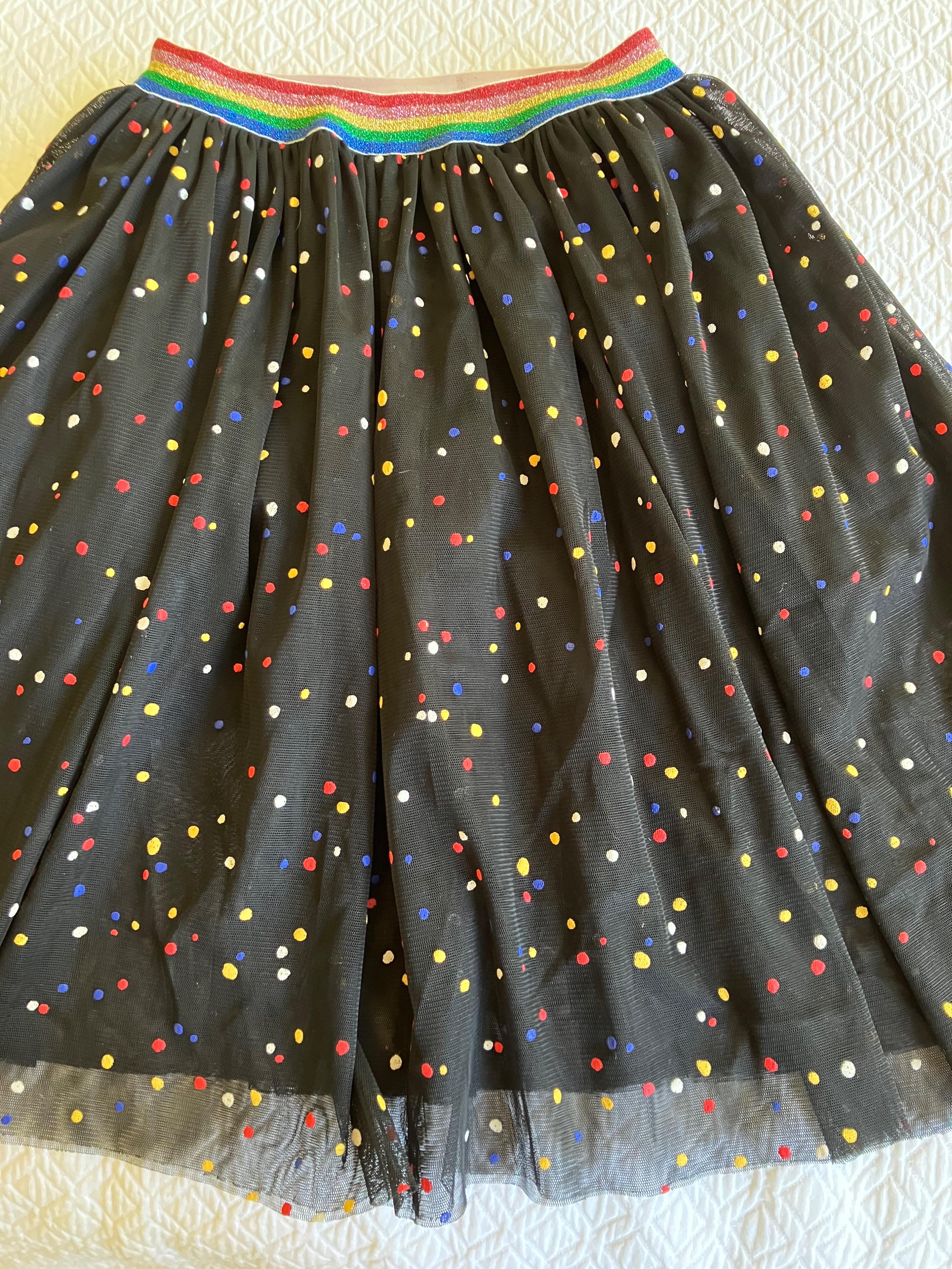 Stella McCartney Kid's 10A Tulle Spotted Skirt