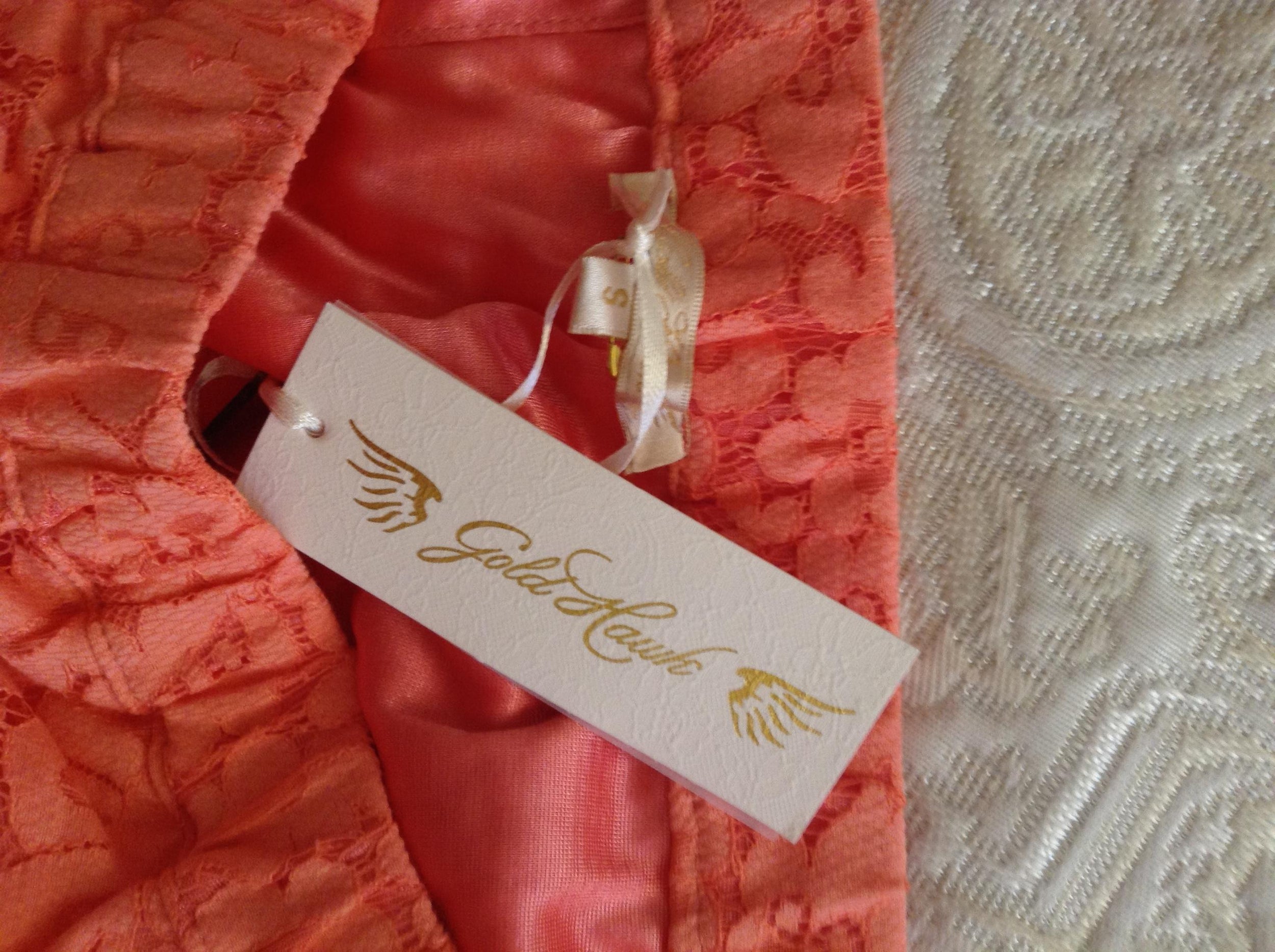 Gold Hawk garden lace silk skirt