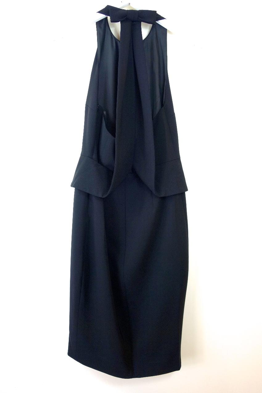 Moschino Cheap & Chic Crepe Halterneck Peplum Dress
