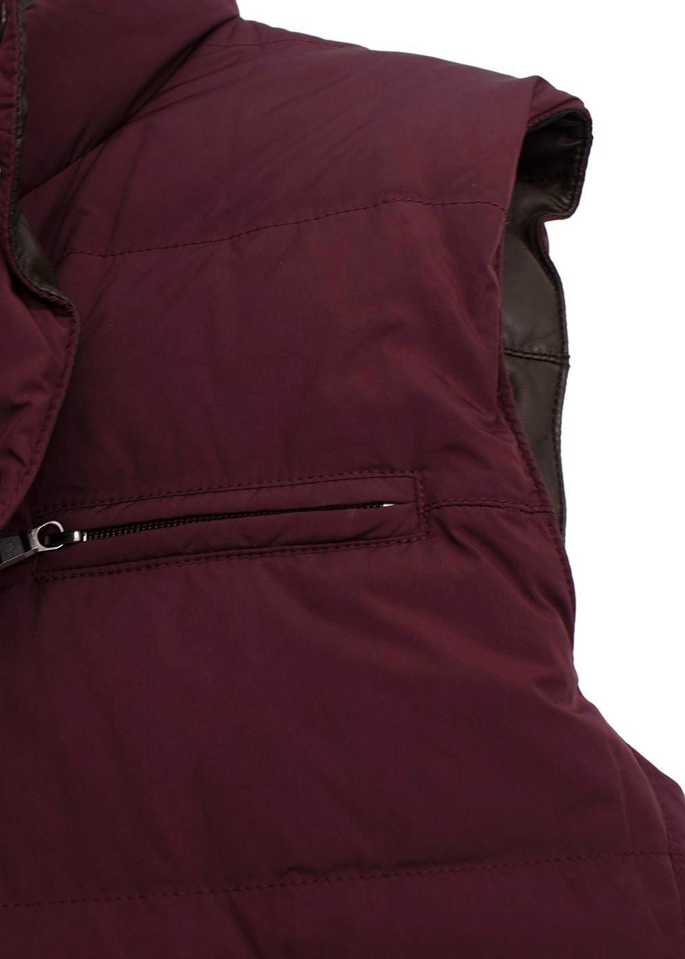 Brunello Cucinelli Brown And Burgundy Reversible Gilet