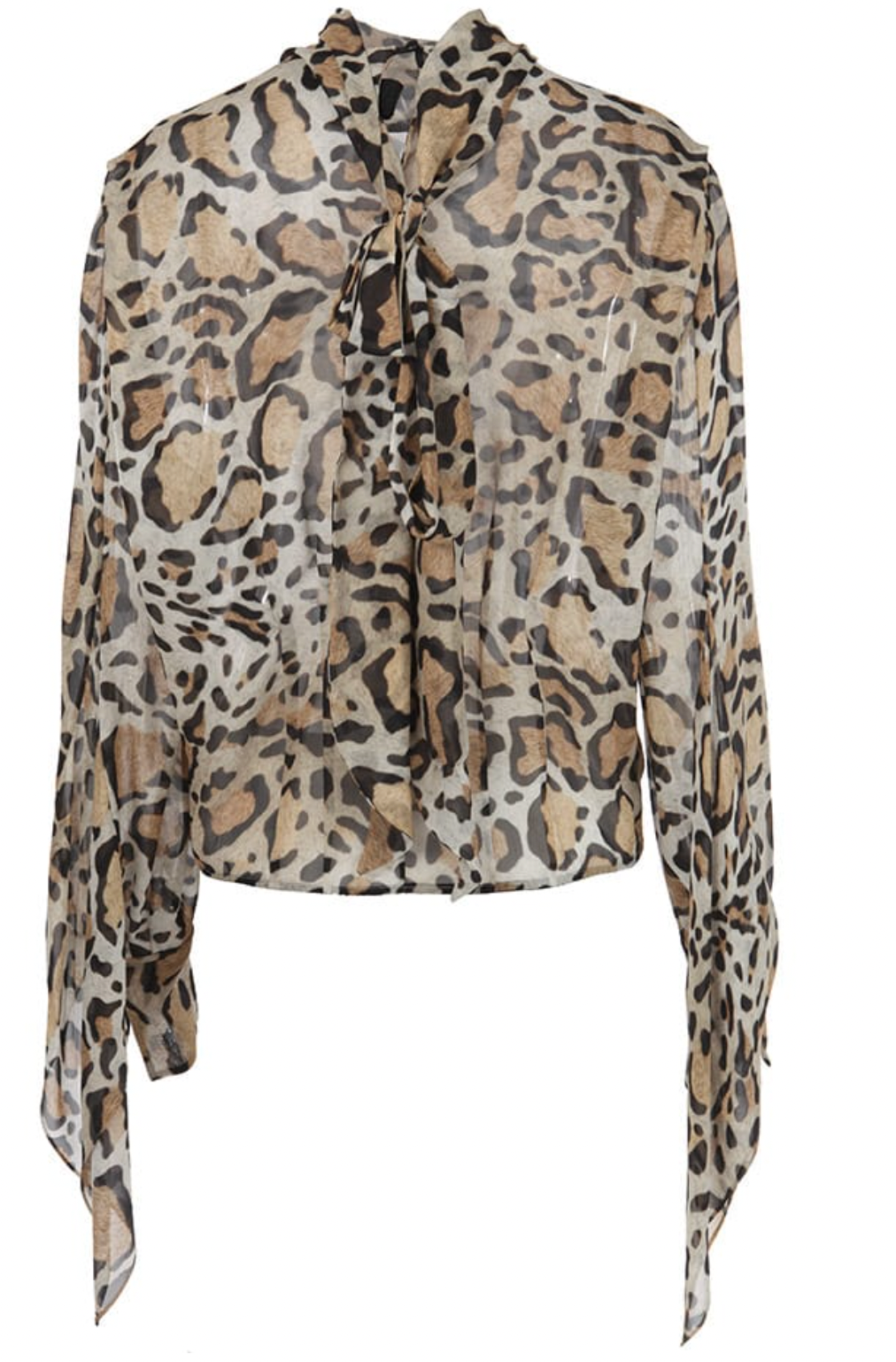 Petar Petrov Sheer Leopard Print Blouse