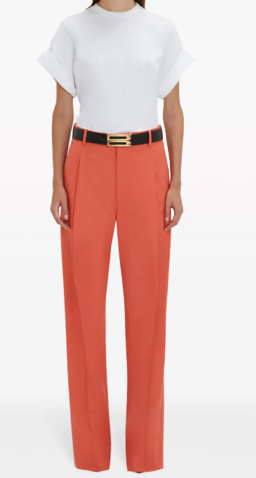 Victoria Beckham Pleat-Detail Wide-Leg Trousers