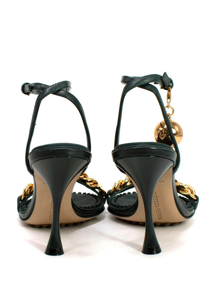 Inkwell Dot Embellished Leather Sandals