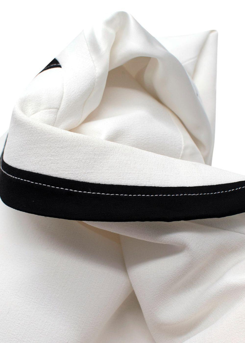 Claudie Pierlot White Contrast Trim Jacket