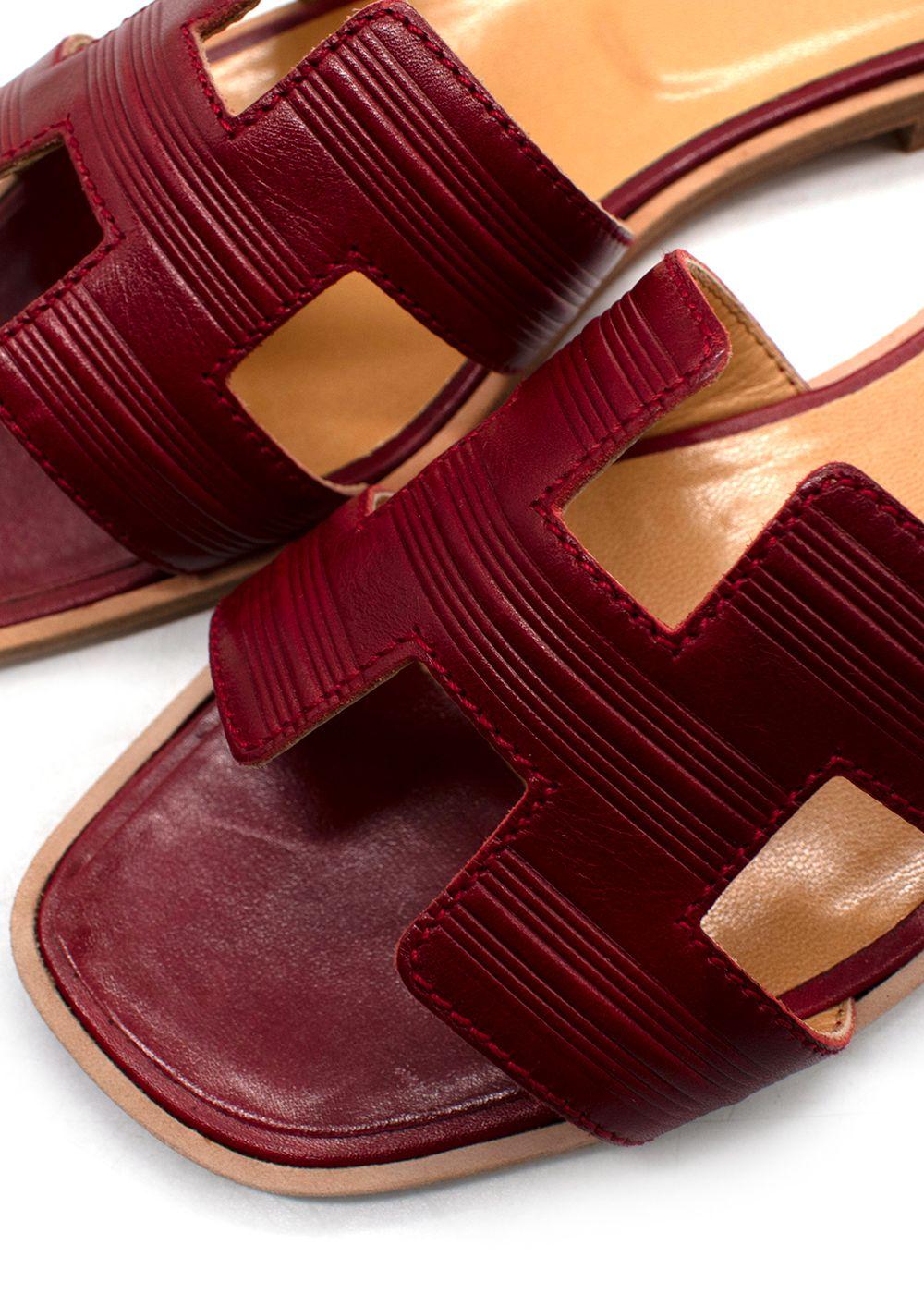 Hermes Veau Tamponne Oran Sandals