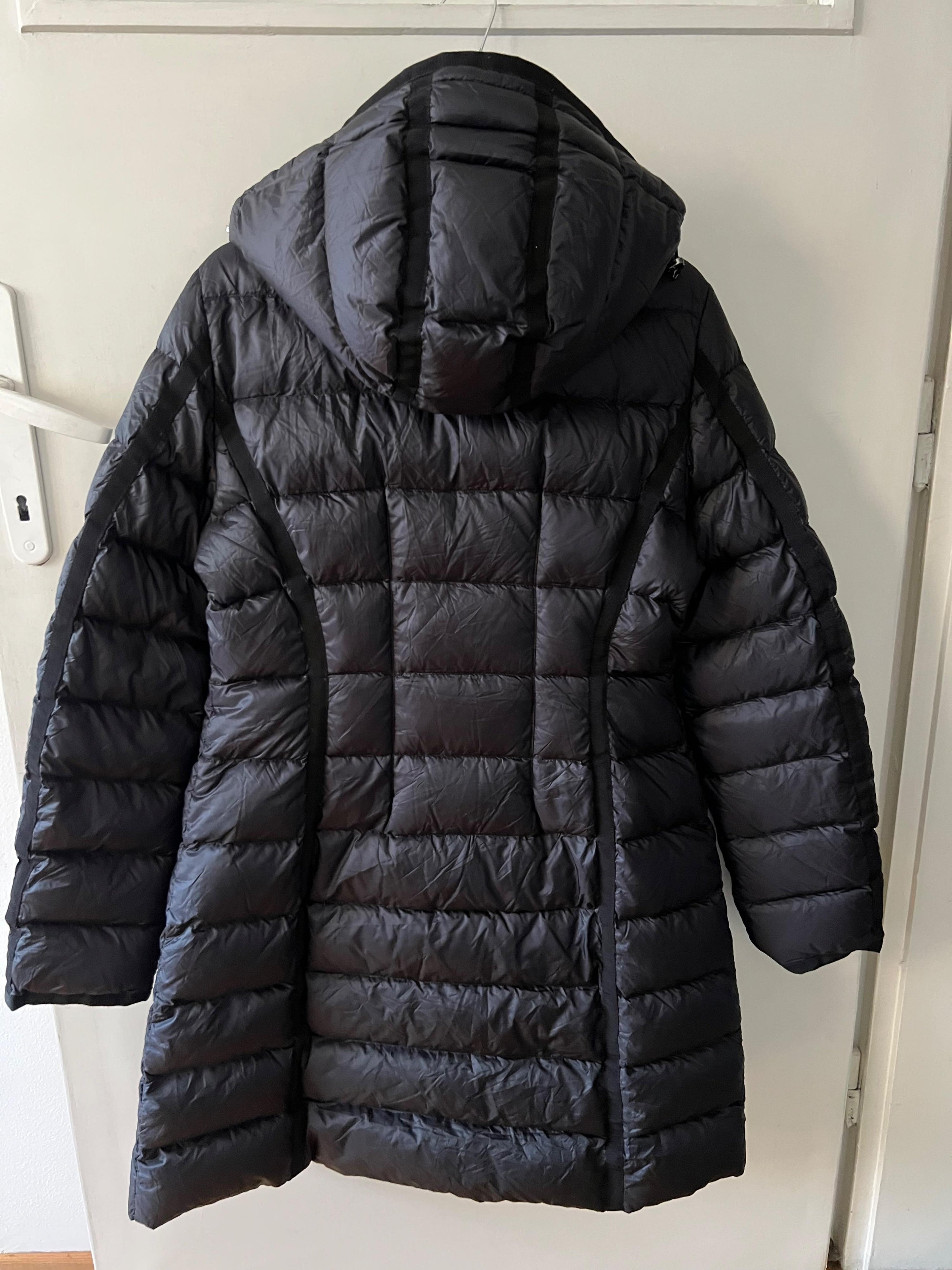 MONCLER Black Hermine Hooded Puffer Jacket