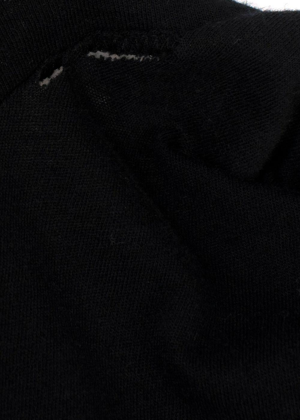 Gucci Black Washed Logo Distressed T-Shirt