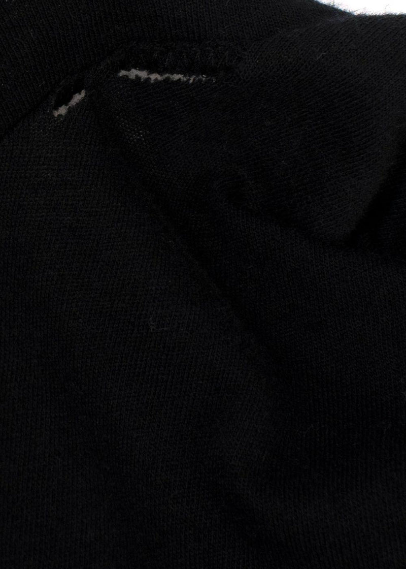 Gucci Black Washed Logo Distressed T-Shirt