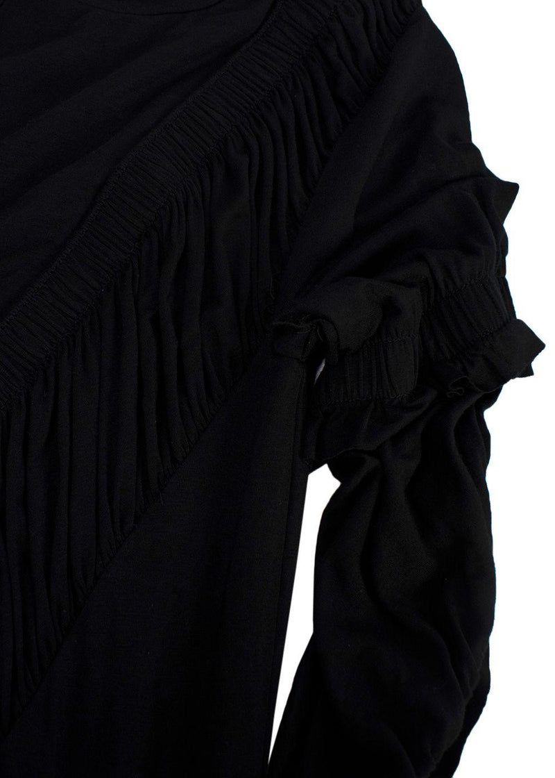 Preen Line Estela asymmetric ruched stretch-cotton jersey midi dress