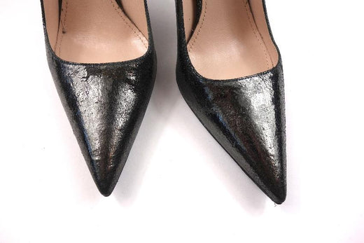 Miu Miu Pewter Metallic High Heel Pumps