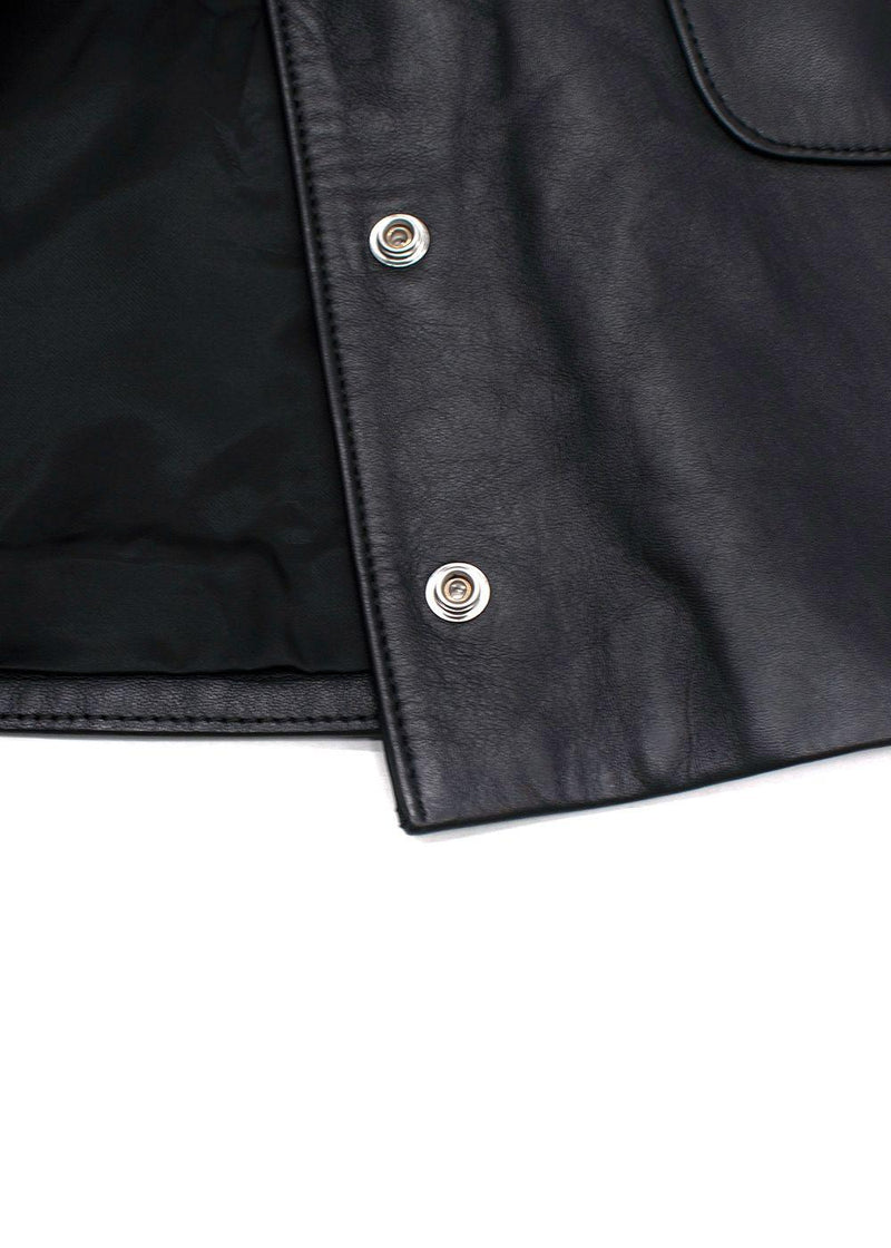 Coach Black Leather Mini Skirt